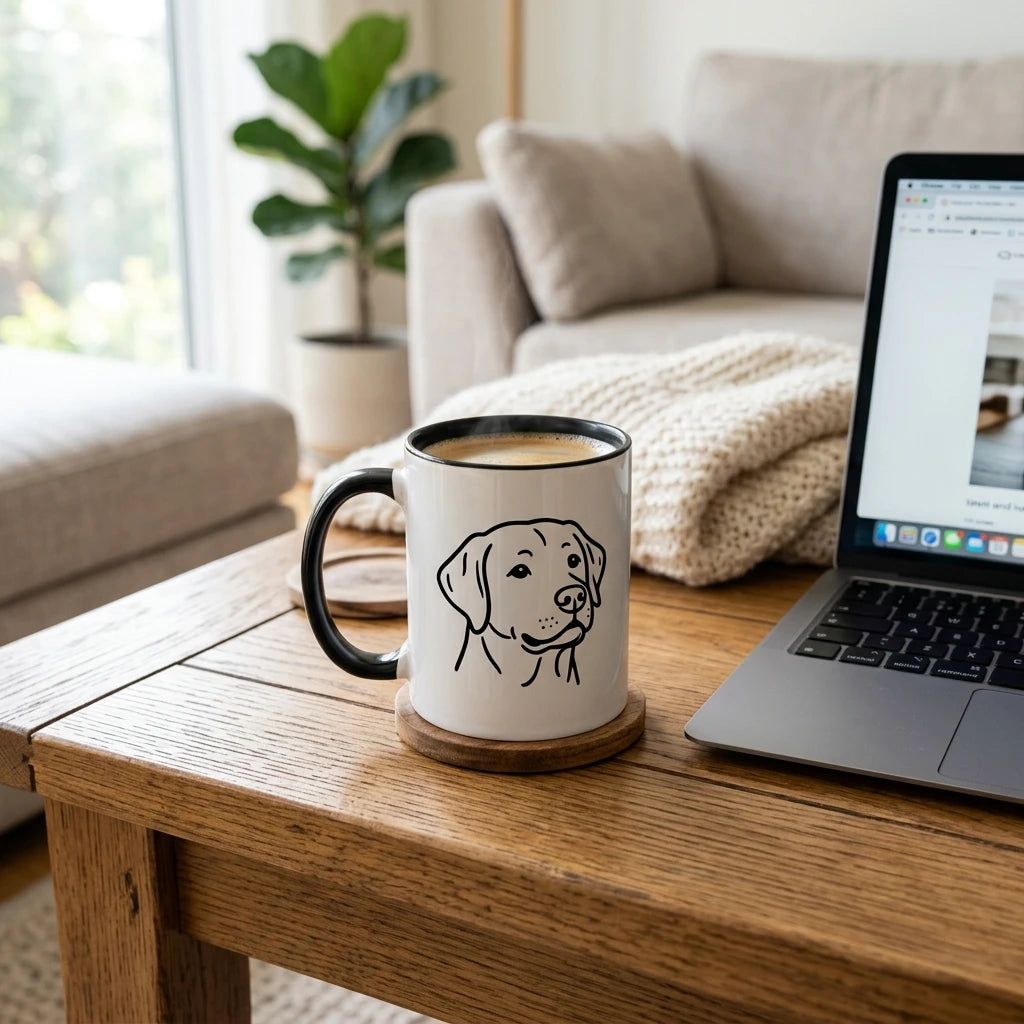 Labrador Love Lab Ceramic Mug - Personalized Pet Parent Coffee Cup - 11oz Accent Mug for Lab Lovers