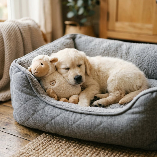 Calming Heartbeat Plush Toy for Puppies - Natural Anxiety Relief & Behavioral Training Aid - Soft Comfort Snuggle Toy for Crate Training